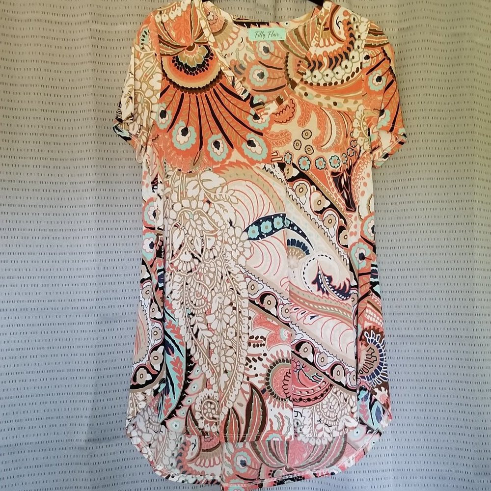 Paisley V-neck Top